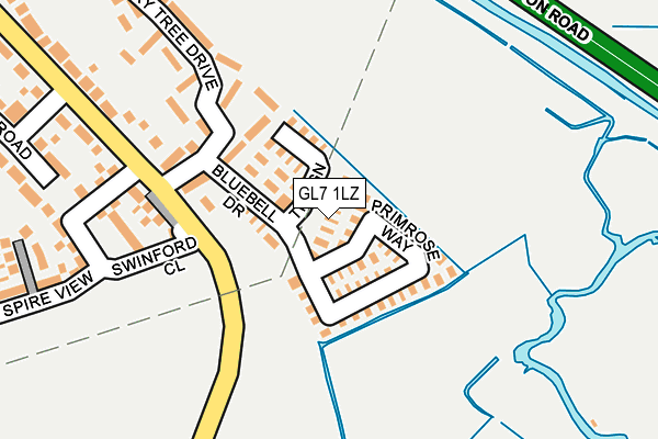 GL7 1LZ map - OS OpenMap – Local (Ordnance Survey) GL7 1LZ map - OS OpenMap – Local (Ordnance Survey)