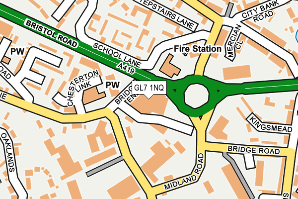 GL7 1NQ map - OS OpenMap – Local (Ordnance Survey) GL7 1NQ map - OS OpenMap – Local (Ordnance Survey)