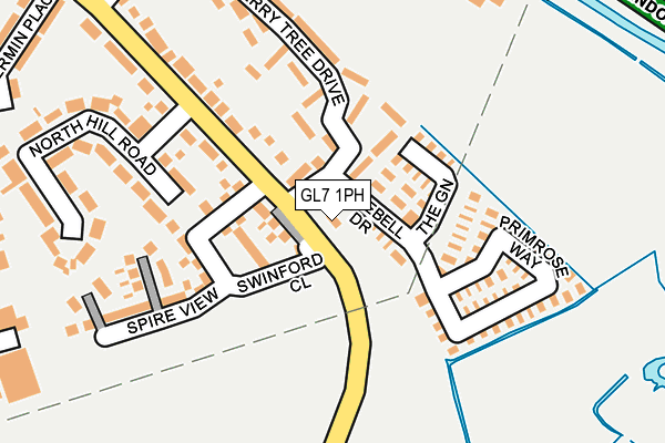GL7 1PH map - OS OpenMap – Local (Ordnance Survey) GL7 1PH map - OS OpenMap – Local (Ordnance Survey)
