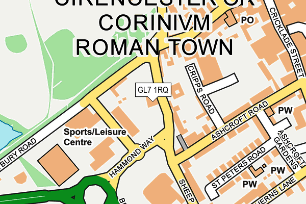 GL7 1RQ map - OS OpenMap – Local (Ordnance Survey) GL7 1RQ map - OS OpenMap – Local (Ordnance Survey)