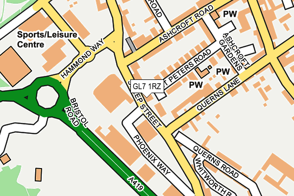 GL7 1RZ map - OS OpenMap – Local (Ordnance Survey) GL7 1RZ map - OS OpenMap – Local (Ordnance Survey)