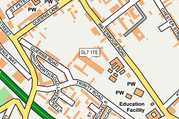 GL7 1TE map - OS OpenMap – Local (Ordnance Survey) GL7 1TE map - OS OpenMap – Local (Ordnance Survey)