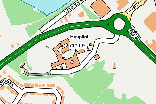 GL7 1UY map - OS OpenMap – Local (Ordnance Survey) GL7 1UY map - OS OpenMap – Local (Ordnance Survey)