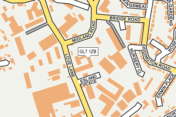 GL7 1ZB map - OS OpenMap – Local (Ordnance Survey) GL7 1ZB map - OS OpenMap – Local (Ordnance Survey)