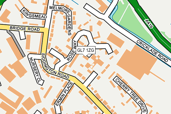 GL7 1ZG map - OS OpenMap – Local (Ordnance Survey) GL7 1ZG map - OS OpenMap – Local (Ordnance Survey)