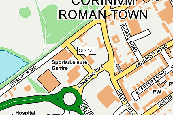 GL7 1ZJ map - OS OpenMap – Local (Ordnance Survey) GL7 1ZJ map - OS OpenMap – Local (Ordnance Survey)