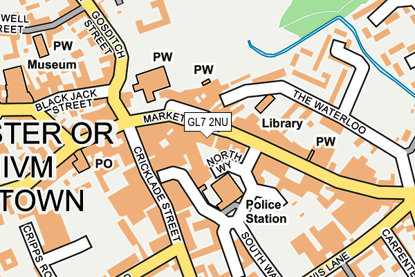 GL7 2NU map - OS OpenMap – Local (Ordnance Survey) GL7 2NU map - OS OpenMap – Local (Ordnance Survey)