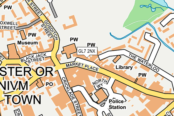 GL7 2NX map - OS OpenMap – Local (Ordnance Survey) GL7 2NX map - OS OpenMap – Local (Ordnance Survey)