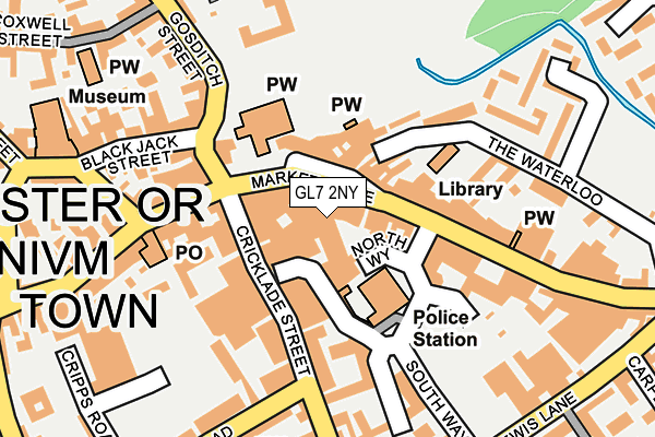 GL7 2NY map - OS OpenMap – Local (Ordnance Survey) GL7 2NY map - OS OpenMap – Local (Ordnance Survey)