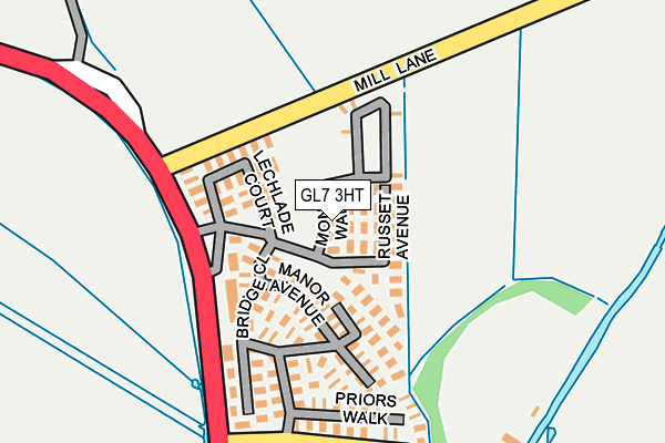 GL7 3HT map - OS OpenMap – Local (Ordnance Survey) GL7 3HT map - OS OpenMap – Local (Ordnance Survey)