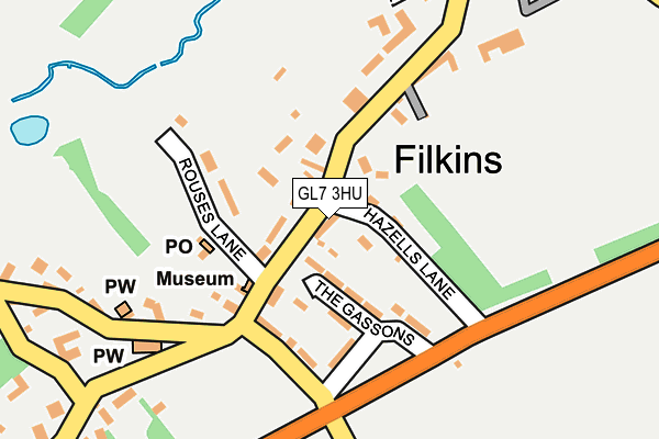 GL7 3HU map - OS OpenMap – Local (Ordnance Survey) GL7 3HU map - OS OpenMap – Local (Ordnance Survey)