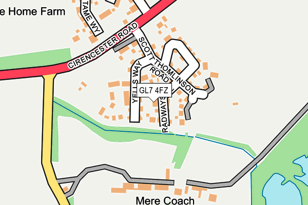 GL7 4FZ map - OS OpenMap – Local (Ordnance Survey) GL7 4FZ map - OS OpenMap – Local (Ordnance Survey)
