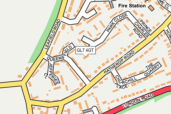 GL7 4GT map - OS OpenMap – Local (Ordnance Survey) GL7 4GT map - OS OpenMap – Local (Ordnance Survey)