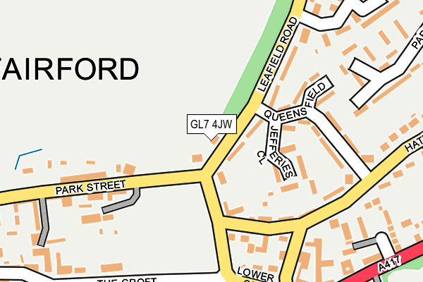 GL7 4JW map - OS OpenMap – Local (Ordnance Survey) GL7 4JW map - OS OpenMap – Local (Ordnance Survey)