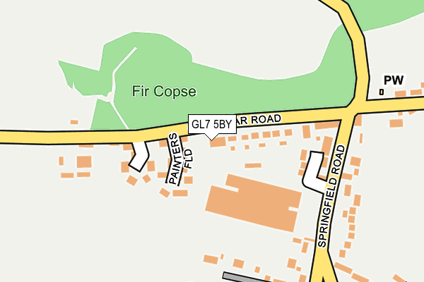 GL7 5BY map - OS OpenMap – Local (Ordnance Survey)