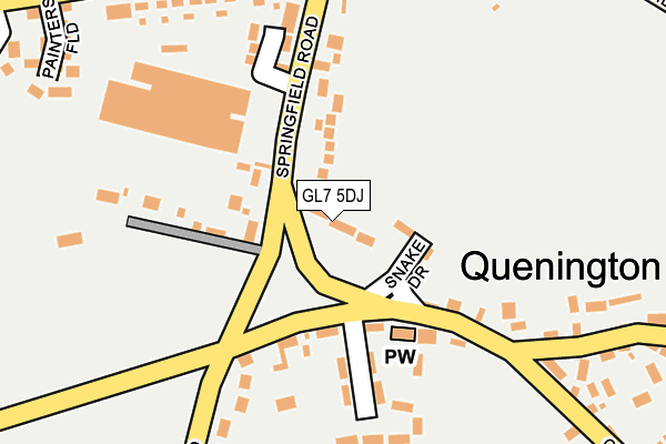 GL7 5DJ map - OS OpenMap – Local (Ordnance Survey) GL7 5DJ map - OS OpenMap – Local (Ordnance Survey)