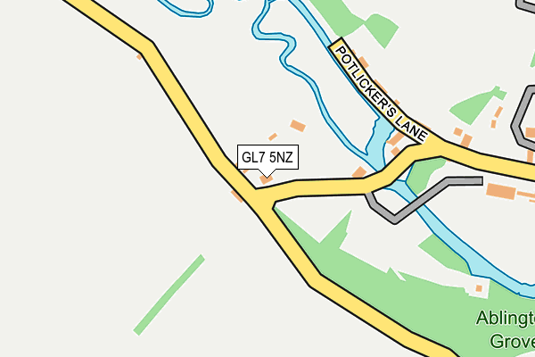 GL7 5NZ map - OS OpenMap – Local (Ordnance Survey) GL7 5NZ map - OS OpenMap – Local (Ordnance Survey)