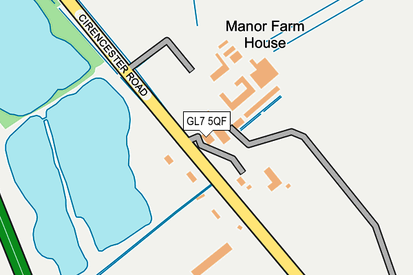 GL7 5QF map - OS OpenMap – Local (Ordnance Survey) GL7 5QF map - OS OpenMap – Local (Ordnance Survey)