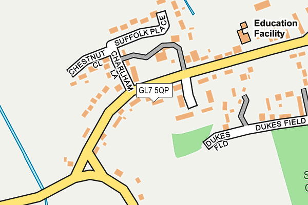 GL7 5QP map - OS OpenMap – Local (Ordnance Survey) GL7 5QP map - OS OpenMap – Local (Ordnance Survey)