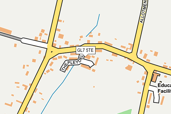 GL7 5TE map - OS OpenMap – Local (Ordnance Survey) GL7 5TE map - OS OpenMap – Local (Ordnance Survey)