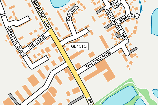 GL7 5TQ map - OS OpenMap – Local (Ordnance Survey) GL7 5TQ map - OS OpenMap – Local (Ordnance Survey)