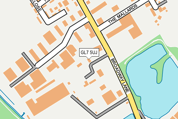 GL7 5UJ map - OS OpenMap – Local (Ordnance Survey) GL7 5UJ map - OS OpenMap – Local (Ordnance Survey)
