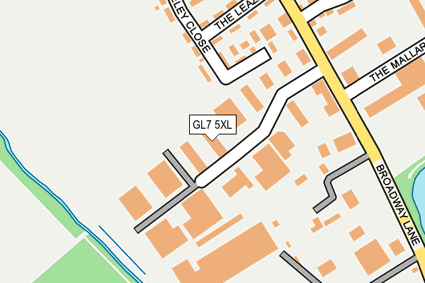 GL7 5XL map - OS OpenMap – Local (Ordnance Survey) GL7 5XL map - OS OpenMap – Local (Ordnance Survey)