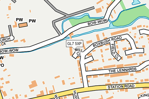 GL7 5XP map - OS OpenMap – Local (Ordnance Survey) GL7 5XP map - OS OpenMap – Local (Ordnance Survey)