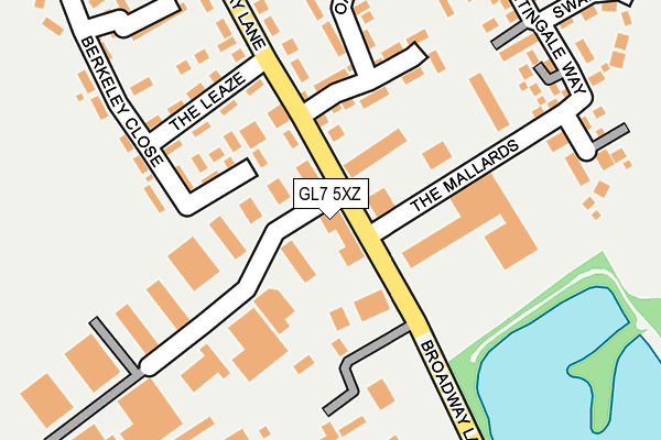 GL7 5XZ map - OS OpenMap – Local (Ordnance Survey) GL7 5XZ map - OS OpenMap – Local (Ordnance Survey)