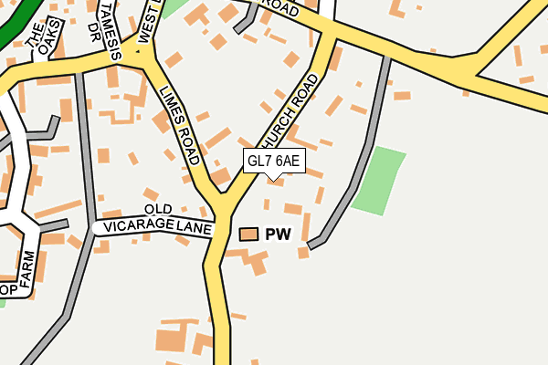 GL7 6AE map - OS OpenMap – Local (Ordnance Survey) GL7 6AE map - OS OpenMap – Local (Ordnance Survey)