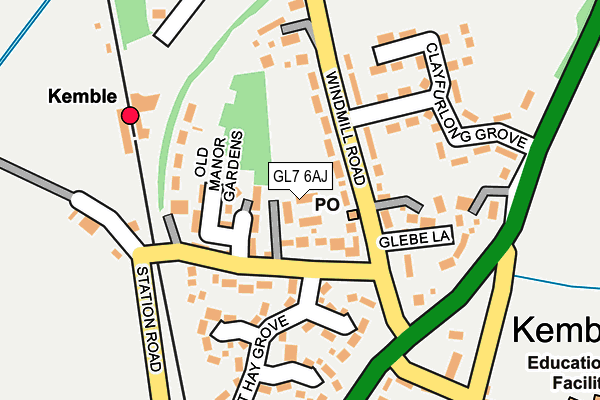GL7 6AJ map - OS OpenMap – Local (Ordnance Survey) GL7 6AJ map - OS OpenMap – Local (Ordnance Survey)