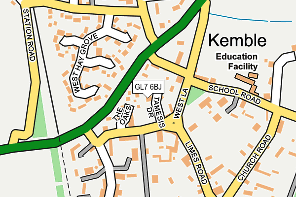 GL7 6BJ map - OS OpenMap – Local (Ordnance Survey) GL7 6BJ map - OS OpenMap – Local (Ordnance Survey)