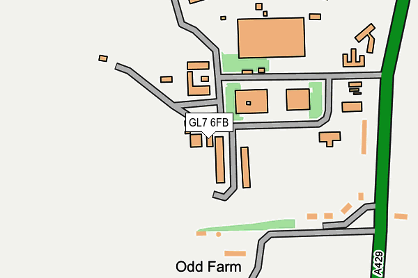 GL7 6FB map - OS OpenMap – Local (Ordnance Survey) GL7 6FB map - OS OpenMap – Local (Ordnance Survey)