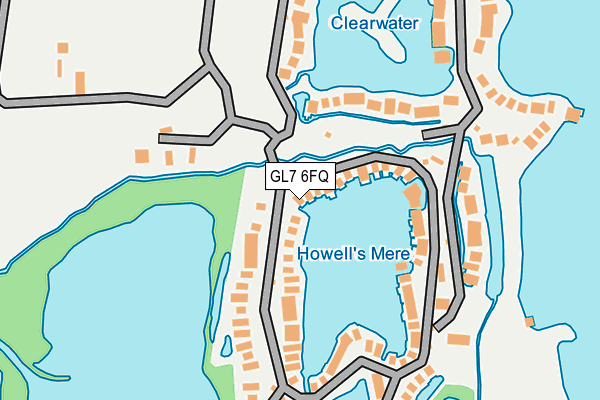 GL7 6FQ map - OS OpenMap – Local (Ordnance Survey) GL7 6FQ map - OS OpenMap – Local (Ordnance Survey)