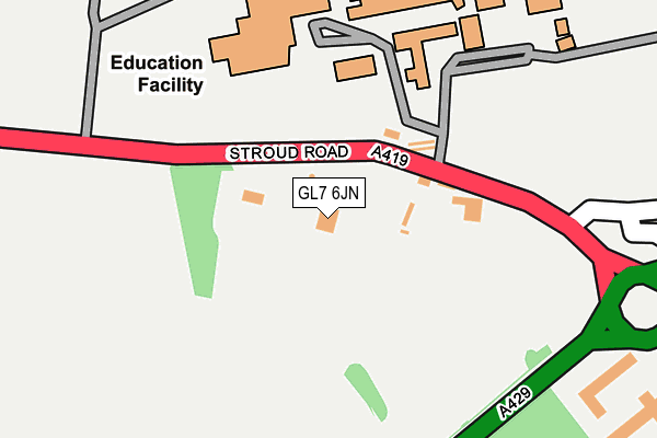 GL7 6JN map - OS OpenMap – Local (Ordnance Survey) GL7 6JN map - OS OpenMap – Local (Ordnance Survey)