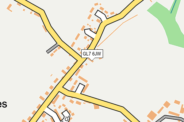 GL7 6JW map - OS OpenMap – Local (Ordnance Survey) GL7 6JW map - OS OpenMap – Local (Ordnance Survey)
