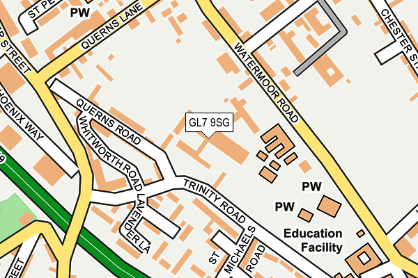 GL7 9SG map - OS OpenMap – Local (Ordnance Survey) GL7 9SG map - OS OpenMap – Local (Ordnance Survey)