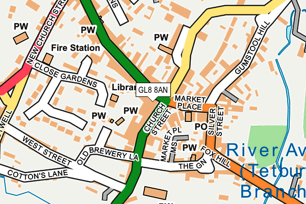 GL8 8AN map - OS OpenMap – Local (Ordnance Survey) GL8 8AN map - OS OpenMap – Local (Ordnance Survey)