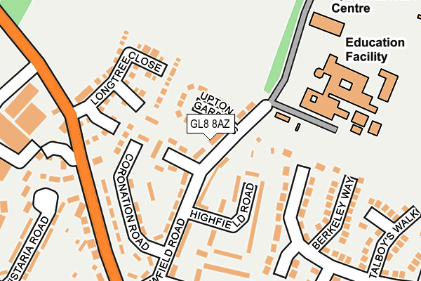 GL8 8AZ map - OS OpenMap – Local (Ordnance Survey) GL8 8AZ map - OS OpenMap – Local (Ordnance Survey)