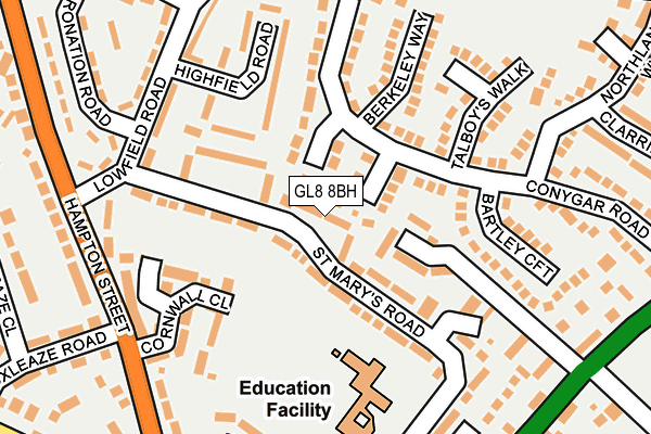 GL8 8BH map - OS OpenMap – Local (Ordnance Survey) GL8 8BH map - OS OpenMap – Local (Ordnance Survey)