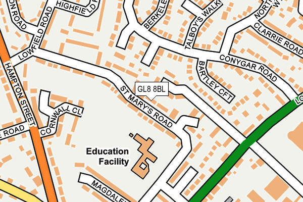 GL8 8BL map - OS OpenMap – Local (Ordnance Survey) GL8 8BL map - OS OpenMap – Local (Ordnance Survey)
