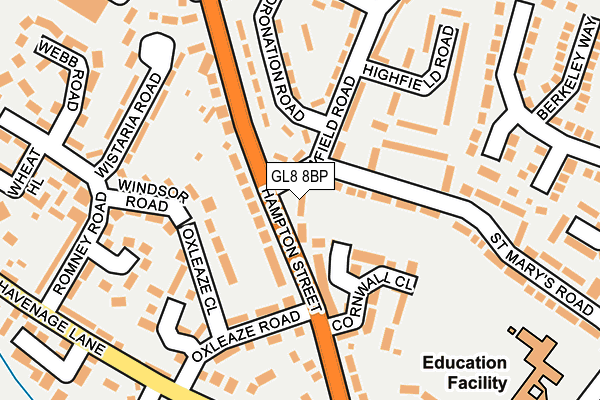 GL8 8BP map - OS OpenMap – Local (Ordnance Survey) GL8 8BP map - OS OpenMap – Local (Ordnance Survey)