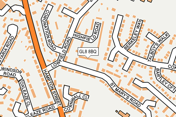 GL8 8BQ map - OS OpenMap – Local (Ordnance Survey) GL8 8BQ map - OS OpenMap – Local (Ordnance Survey)