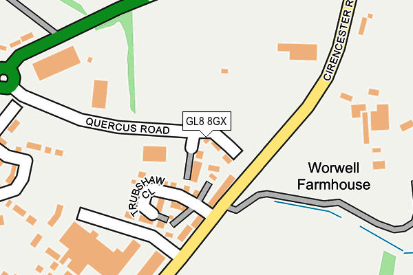GL8 8GX map - OS OpenMap – Local (Ordnance Survey) GL8 8GX map - OS OpenMap – Local (Ordnance Survey)