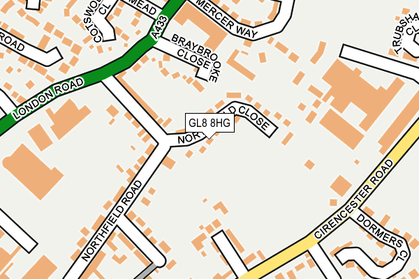 GL8 8HG map - OS OpenMap – Local (Ordnance Survey) GL8 8HG map - OS OpenMap – Local (Ordnance Survey)