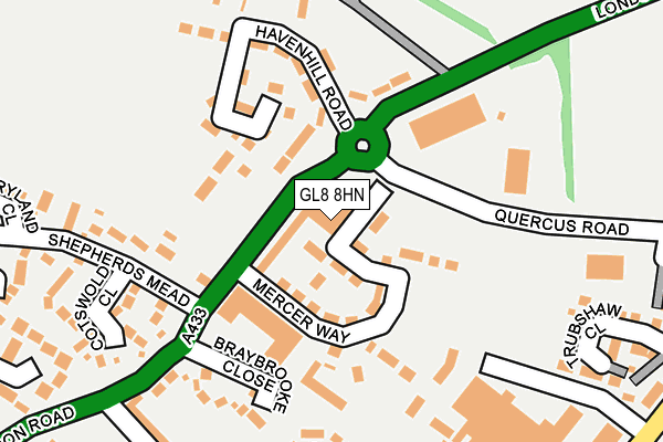 GL8 8HN map - OS OpenMap – Local (Ordnance Survey) GL8 8HN map - OS OpenMap – Local (Ordnance Survey)