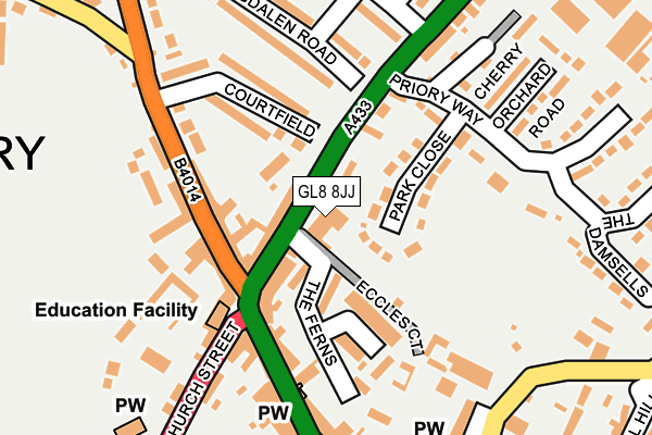 GL8 8JJ map - OS OpenMap – Local (Ordnance Survey) GL8 8JJ map - OS OpenMap – Local (Ordnance Survey)