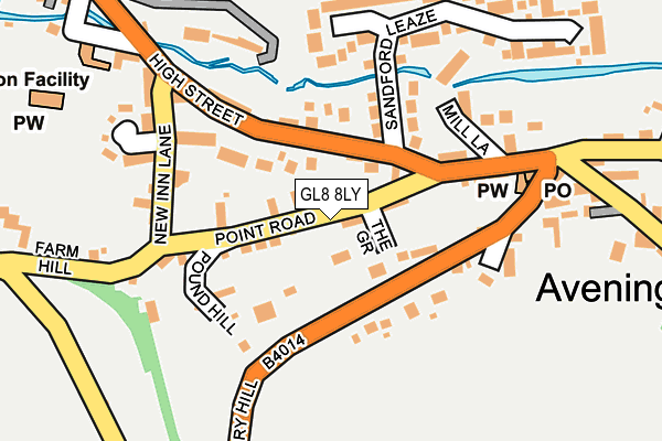GL8 8LY map - OS OpenMap – Local (Ordnance Survey) GL8 8LY map - OS OpenMap – Local (Ordnance Survey)