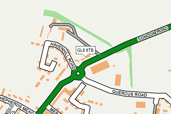 GL8 8TB map - OS OpenMap – Local (Ordnance Survey) GL8 8TB map - OS OpenMap – Local (Ordnance Survey)