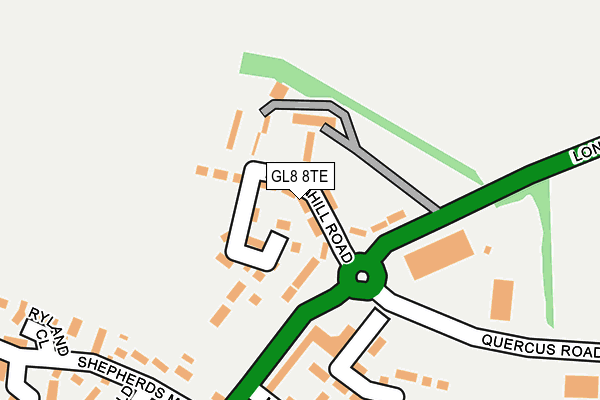 GL8 8TE map - OS OpenMap – Local (Ordnance Survey) GL8 8TE map - OS OpenMap – Local (Ordnance Survey)